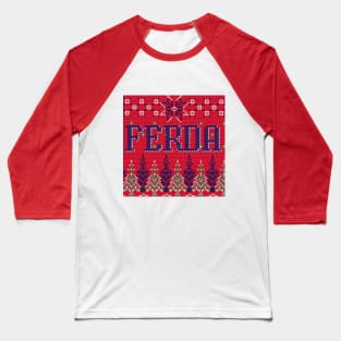 Ugly Christmas Sweater Letterkenny Ferda in red Baseball T-Shirt